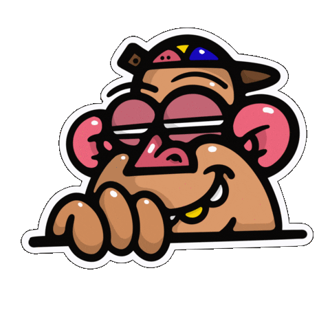 Happy Illustration Sticker