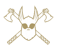 Vikings Axe Sticker by THE BEARD STRUGGLE