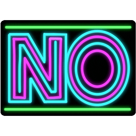 Neon No Sticker by Dyanapyehchek