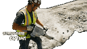 Work Warning Sticker