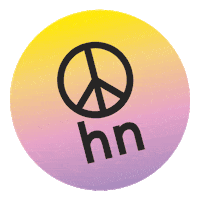 happynation rainbow peace sign happynation happy nation Sticker