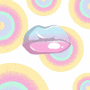 zaycardona sexy rainbow tongue lips GIF