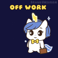 Bu Clocking Out GIF by Brave Unicorn