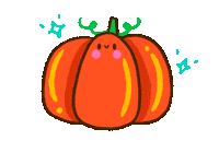 Halloween Pumpkin Sticker by Vania Bachur