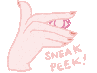Peek A Boo Hand Sticker