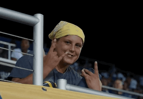 Happy Rock And Roll GIF by Delaware Blue Hens