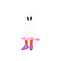 Gelyanes art halloween ghost creepy Sticker
