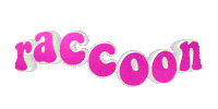 text animal wordart raccoon Sticker