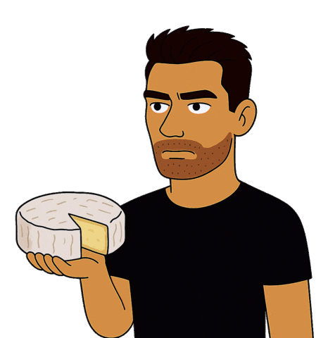 Cheese Starburst Sticker by Heldeep Records