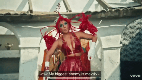jonhatanacevedoescobar lady gaga 911 my biggest enemy is me GIF