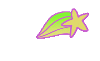 Shooting Star Illustration Sticker by Emma Baynes