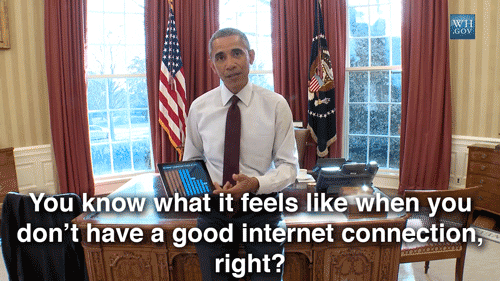 barack obama you know what it feels like when you don't have a good internet connection right GIF by Obama