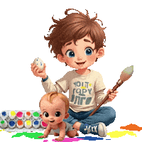 Boys Girls Easter Sticker