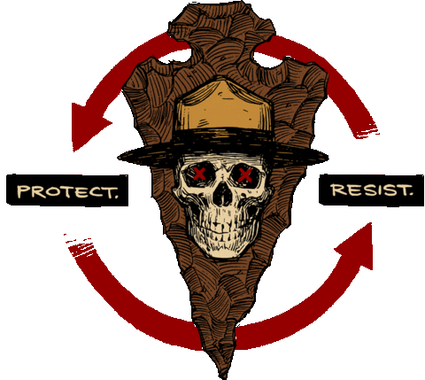 resist national park Sticker by Claire Hummel
