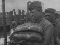 NationalWWIMuseum black and white bread baking military GIF
