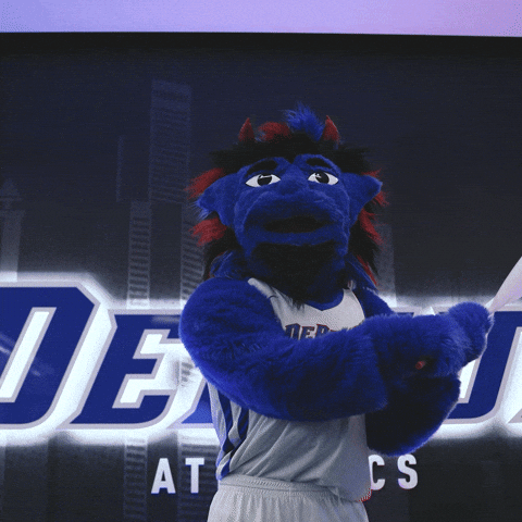 DePaulBlueDemons giphyupload flags depaul dibs GIF