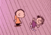 Peanuts gif. Two Peanuts characters dance around wildly, probably to the musical tinklings of Schroder.