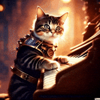 Cats Piano GIF by Gallery.fm