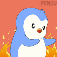 Fire Laughing GIF by Pudgy Penguins