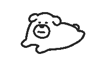 Tired Dog Sticker by takadabear
