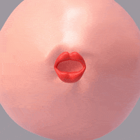 yolkypalky pink 3d weird lips GIF