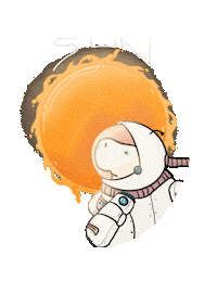 Space Sun Sticker by Tostoini