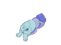 Water Blue Smile Sticker by Mekamee