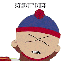 Stan Marsh Shut Up Sticker by South Park
