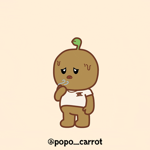 popo_carrot giphyupload hot sweat vegetables GIF
