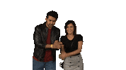 Back To Back Finger Guns Sticker by MissMalini