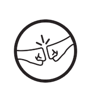 Fist Bump Sticker by WeAreDOBI
