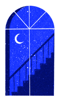 Night Moon Sticker