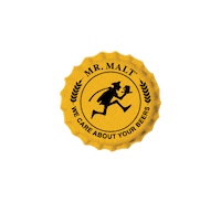 mr-malt mrmalt wecareaboutyourbeers Sticker