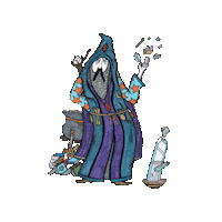 MichaelCHsiung shaman peyote wizard merman mystic crystals Sticker