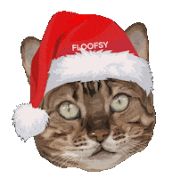 Cat Christmas Sticker by Floofsy