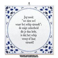 Strand Schip Sticker by Tegelspreuken.nl