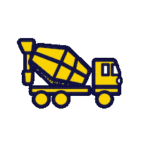 Betonmischer Sticker by Wir bauen