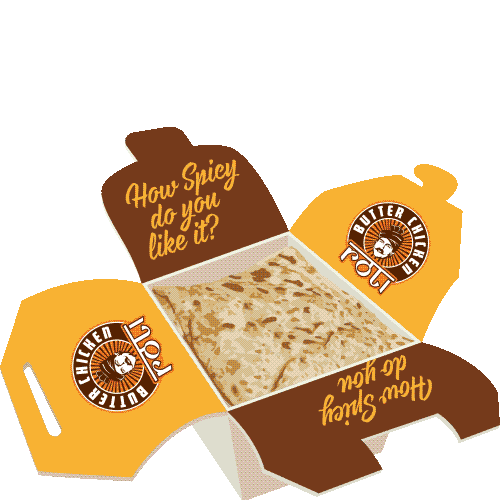 Food Indian Sticker by Butter Chicken Roti