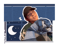 Sleepy Night Sticker by Mantappu Corp.