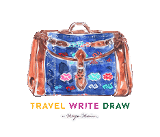 travelwritedraw vacation twd journey traveling Sticker