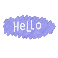 octalita art hello text purple Sticker
