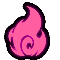 Cyberzcrew hot pink fire neon Sticker