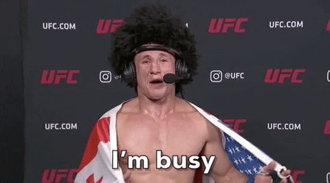 Sport Im Busy GIF by UFC