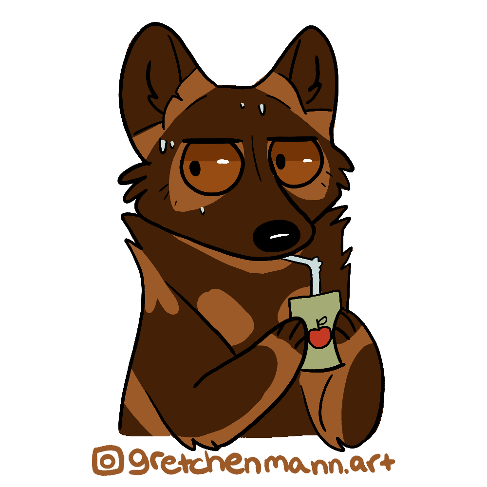 gretchenmannart dog friends drama oh no Sticker