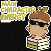 Main Character Books GIF
