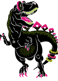 Jurassic Park Dinosaur Sticker by Tantrum Doughnuts