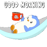 Good Morning Coffee Sticker by Pudgy Penguins
