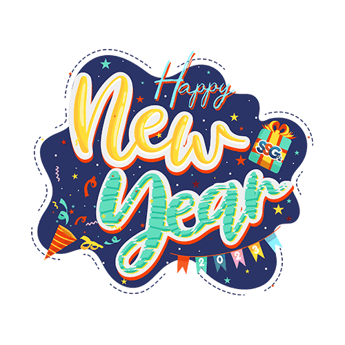 New Year Sticker by Support Services Group