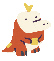 Pocket Monster Fire Sticker by Sara Maese