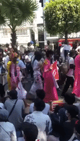 Protesters Wear Traditional Clothes and Character Costumes to Yangon Demonstrations
